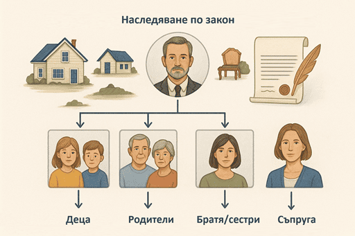 Наследяване по закон – същност, ред и схема на разпределение